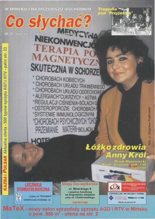Okładka gazety Co słychać? - nr 4 (20) 1997